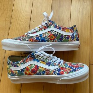 Vans x Liberty Fabrics Old Skool Tapered Floral Print Shoes Size W 8 / M 6.5